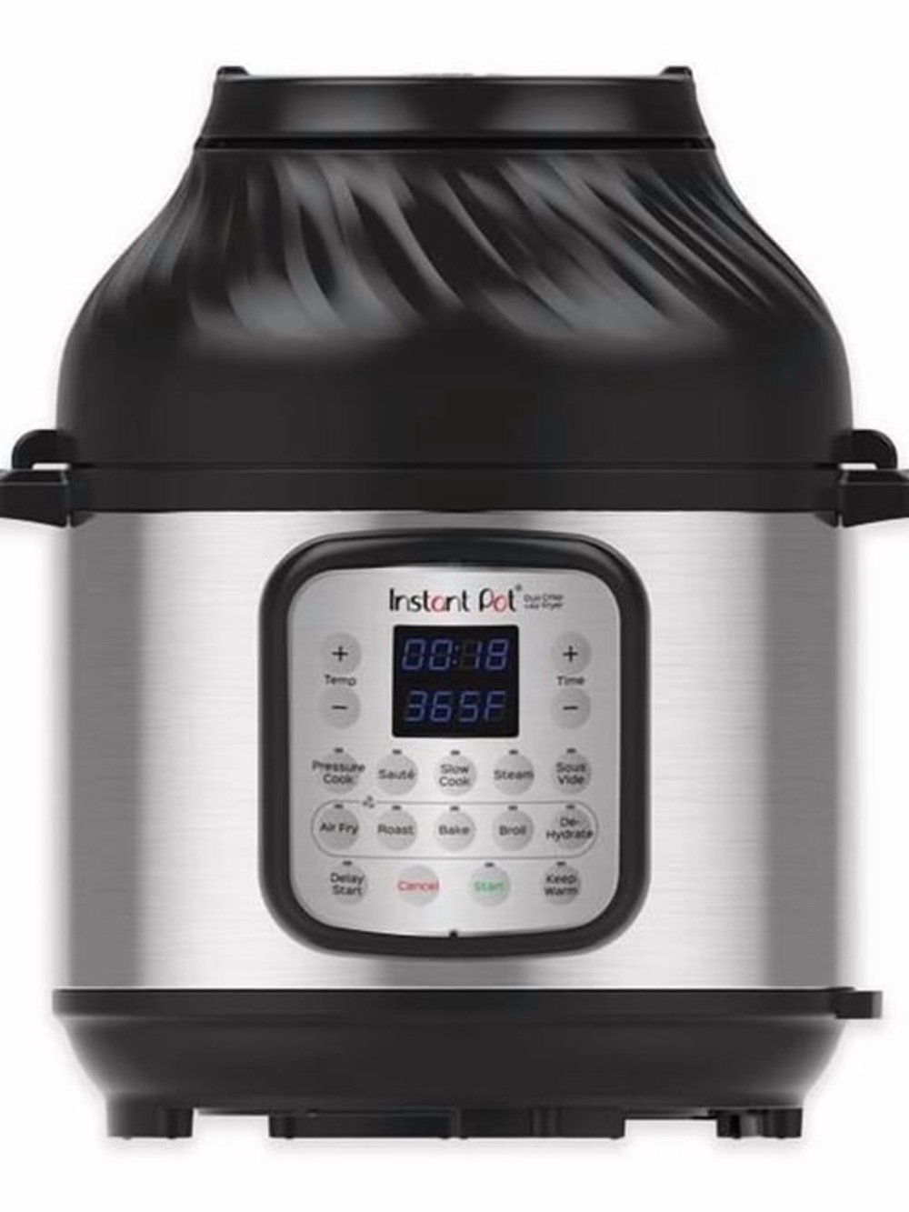 Insta Pot  Duo Crisp Air Fryer- 8 Quart Black & Stainless Cooker. New In Box
